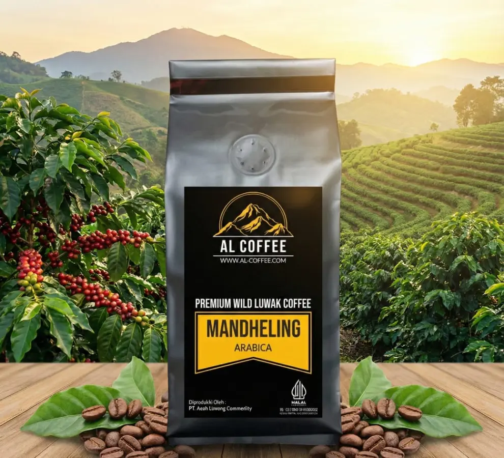 Kopi Luwak Liar Arabica Mandheling 250gr Ground/Roasted Beans Al Coffee - Bubuk Halus