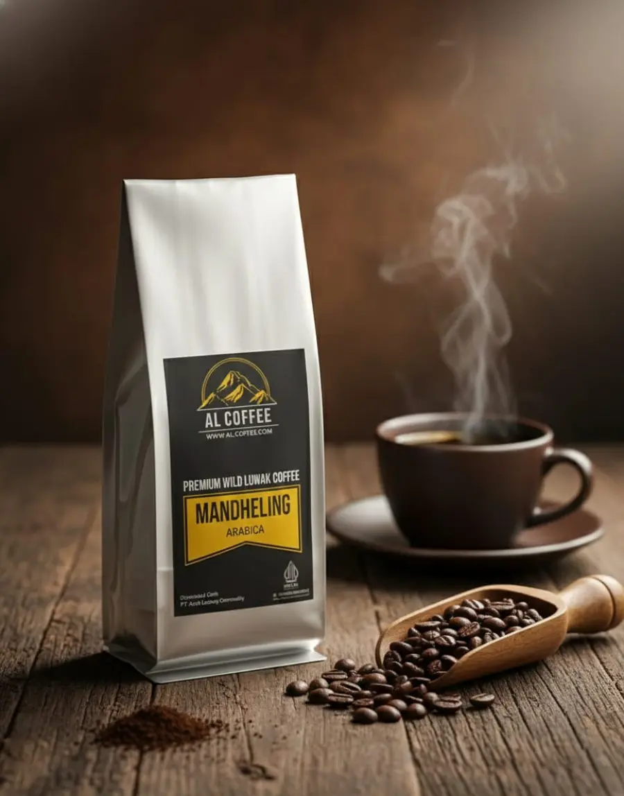 Kopi Luwak Liar Arabica Mandheling 100gr Ground/Roasted Beans Al Coffee - Bubuk Halus