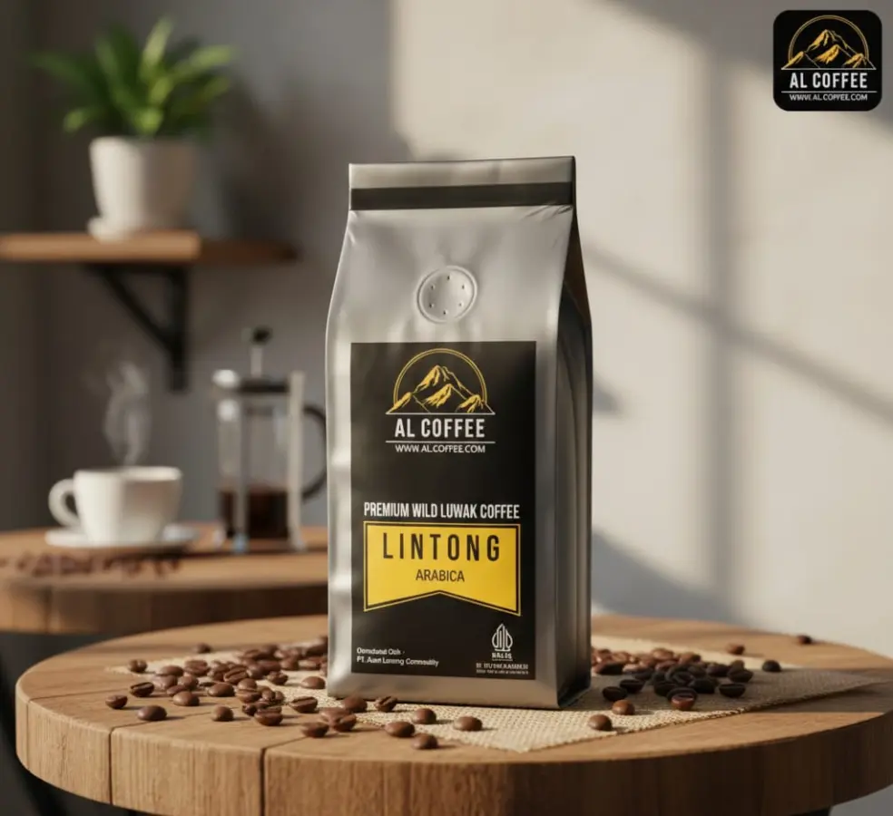 Kopi Luwak Liar Arabica Lintong 250gr Ground/Roasted Beans Al Coffee - Bubuk Halus