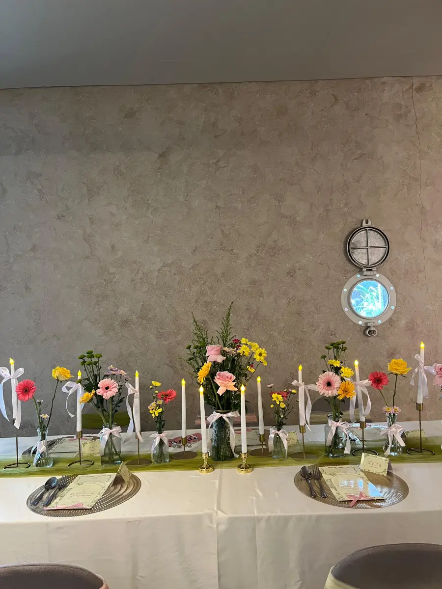 Pink, Yellow, Green Fresh Flowers